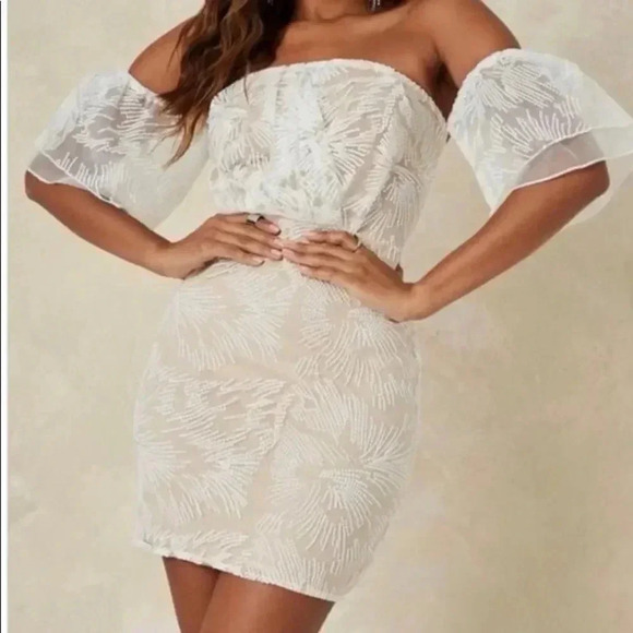 MissGuided White Dress  - Picture 1 of 8